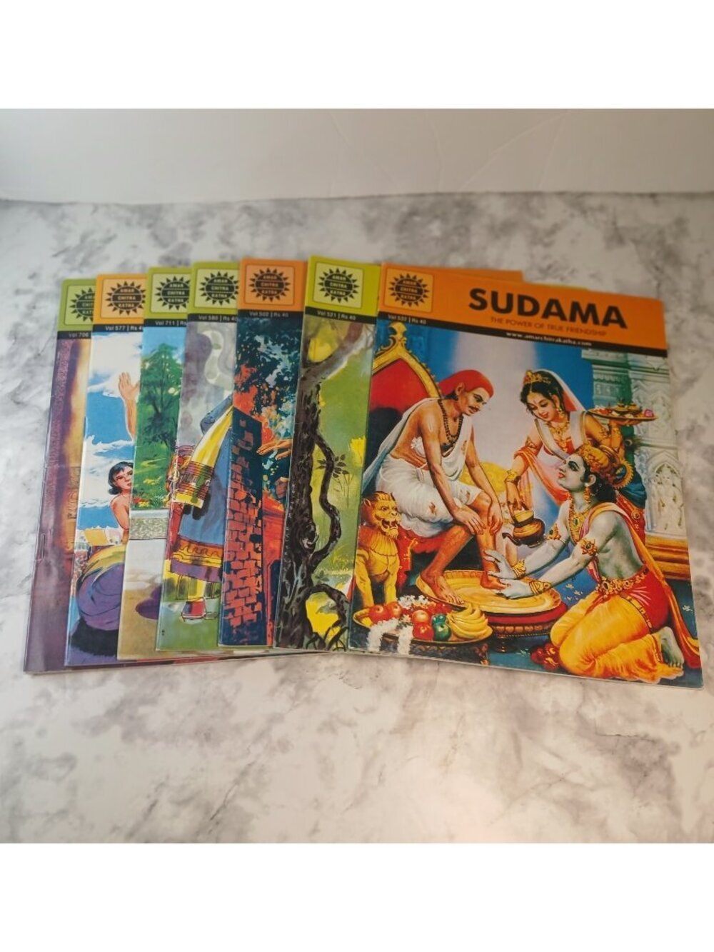 Amar Chitra Katha Comic Book Lot of 7 Indian Mythology & Folklore Collection